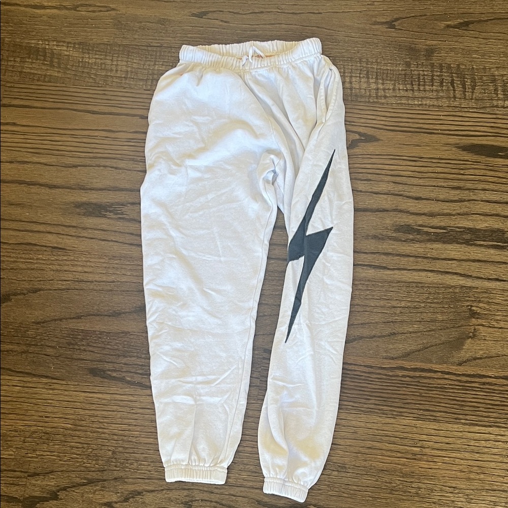 Aviator Nation Neutral-Tone Bottoms Lot of 4 - White, Beige, Gray, Blue - Picture 2 of 5